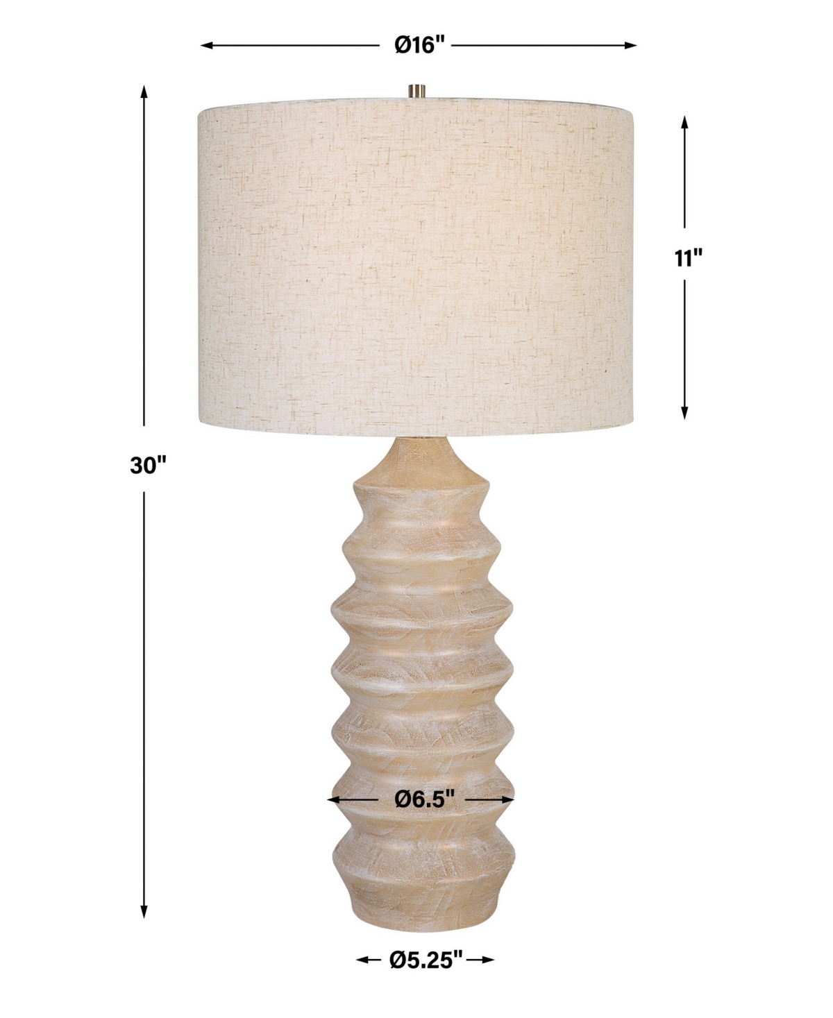 Shop Uttermost 30" Uplift Table Lamp In Woodtone