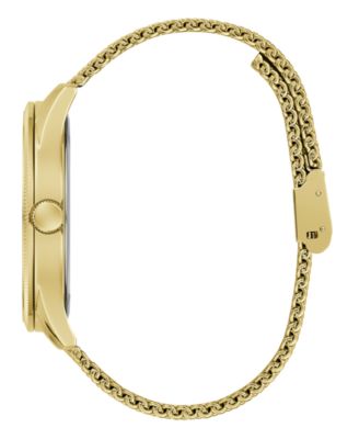 Men's Analog Gold-Tone Stainless Steel Mesh Watch, 44mm