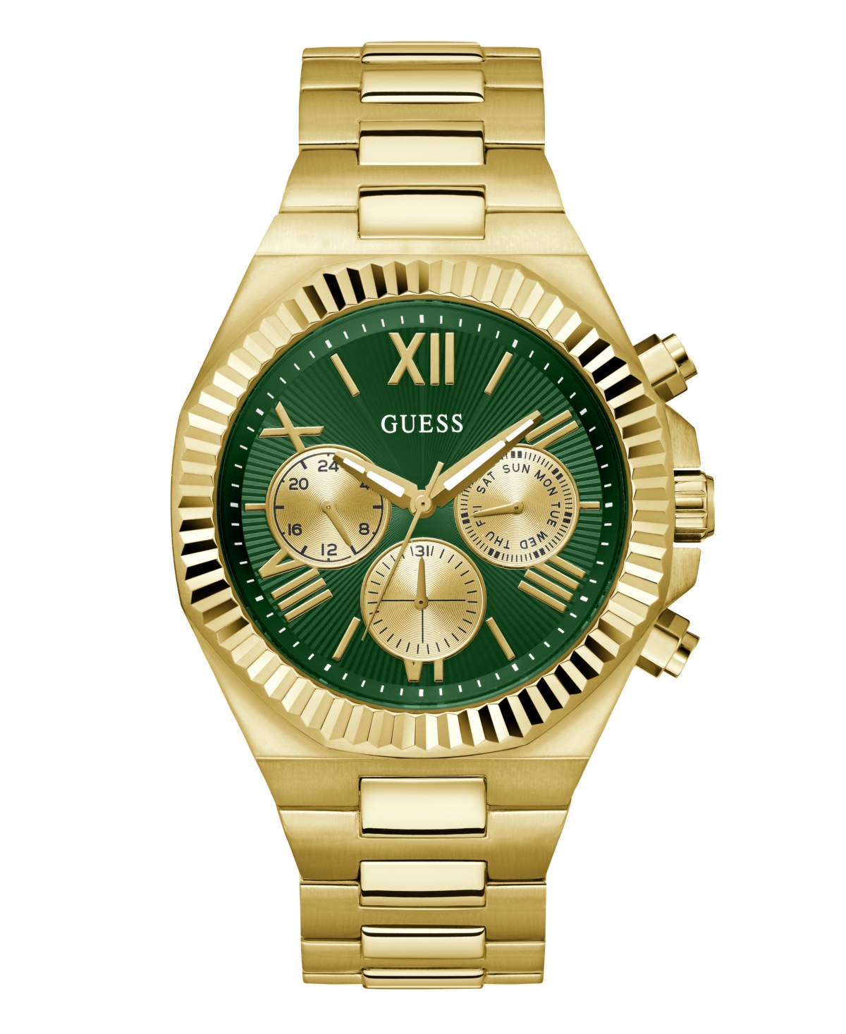 Guess Men's Multi-Function Gold-Tone 100% Steel Watch, 44mm - Gold Tone