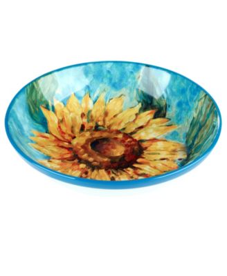 Golden Sunflowers Serving Bowl