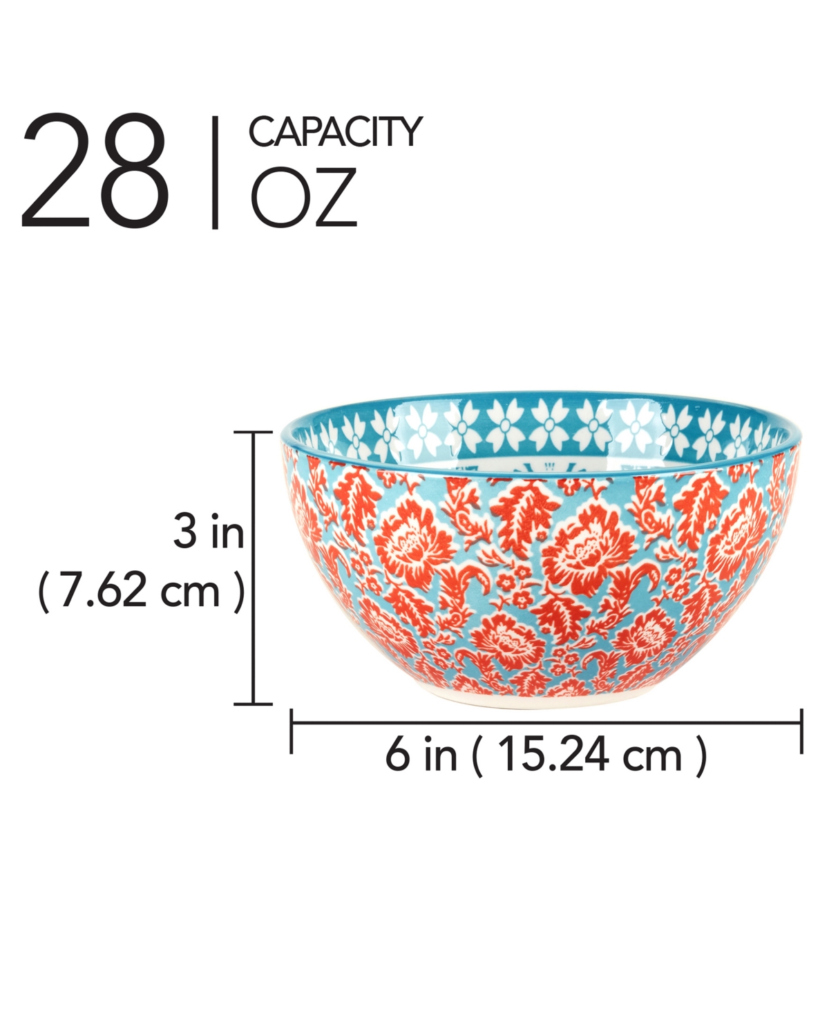 Certified International Panache Set of 6 All Purpose Bowls, 6 Asst