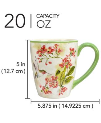 Hummingbirds Set of 4 Mug, 14 oz 4 Asst