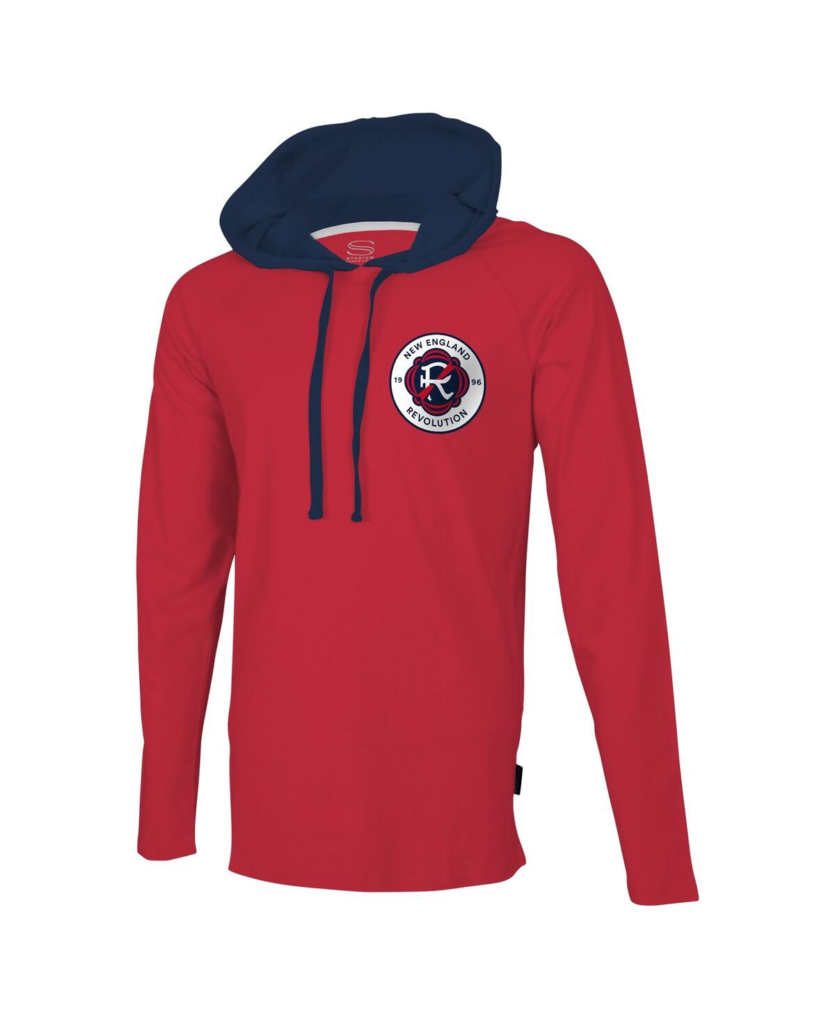 Shop Stadium Essentials Men's  Red New England Revolution Tradition Raglan Hoodie Long Sleeve T-shirt