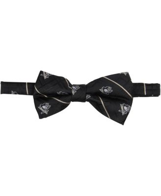 Men's Black Pittsburgh Penguins Oxford Bow Tie