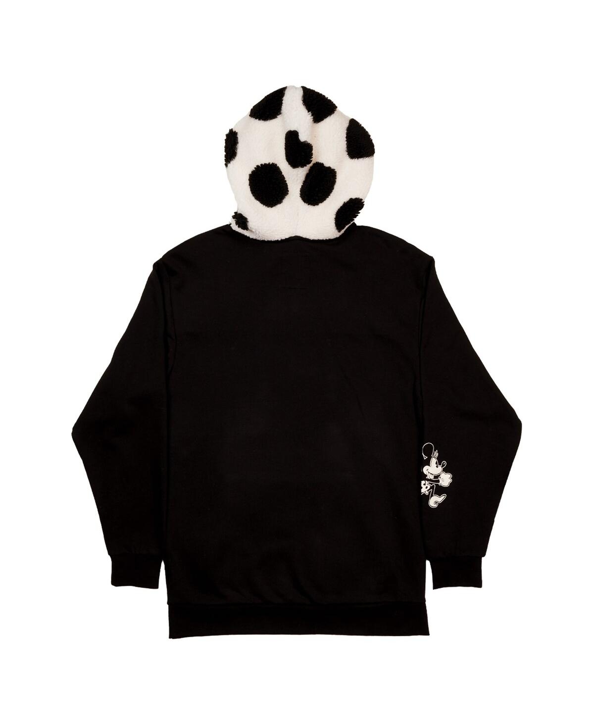 Shop Loungefly Men's And Women's  Black Distressed Mickey And Friends Minnie Mouse Rocks The Dots Sherpa P