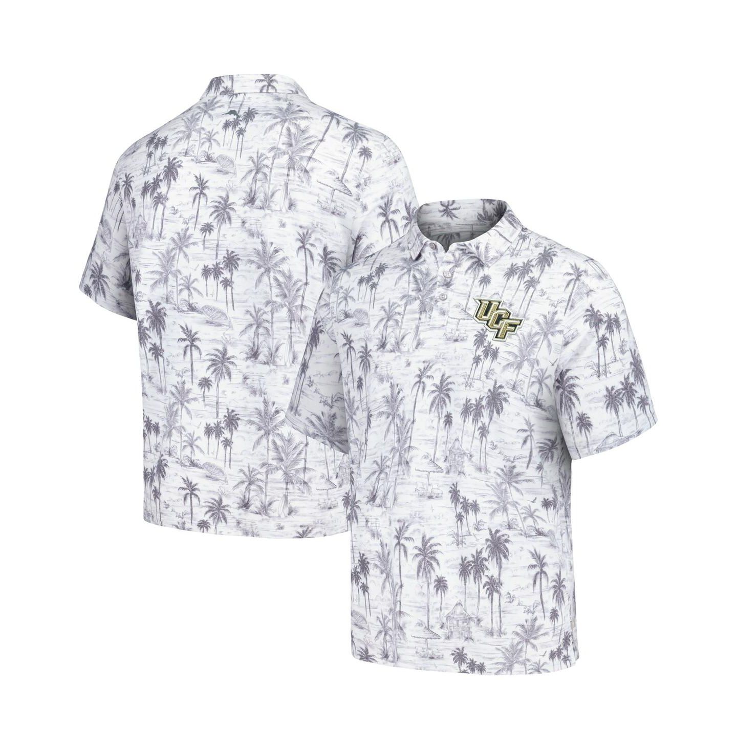 Мужское поло Tommy Bahama Gray UCF Knights Sport Cabana Shores IslandZone Tri-Blend Polo — фото 1