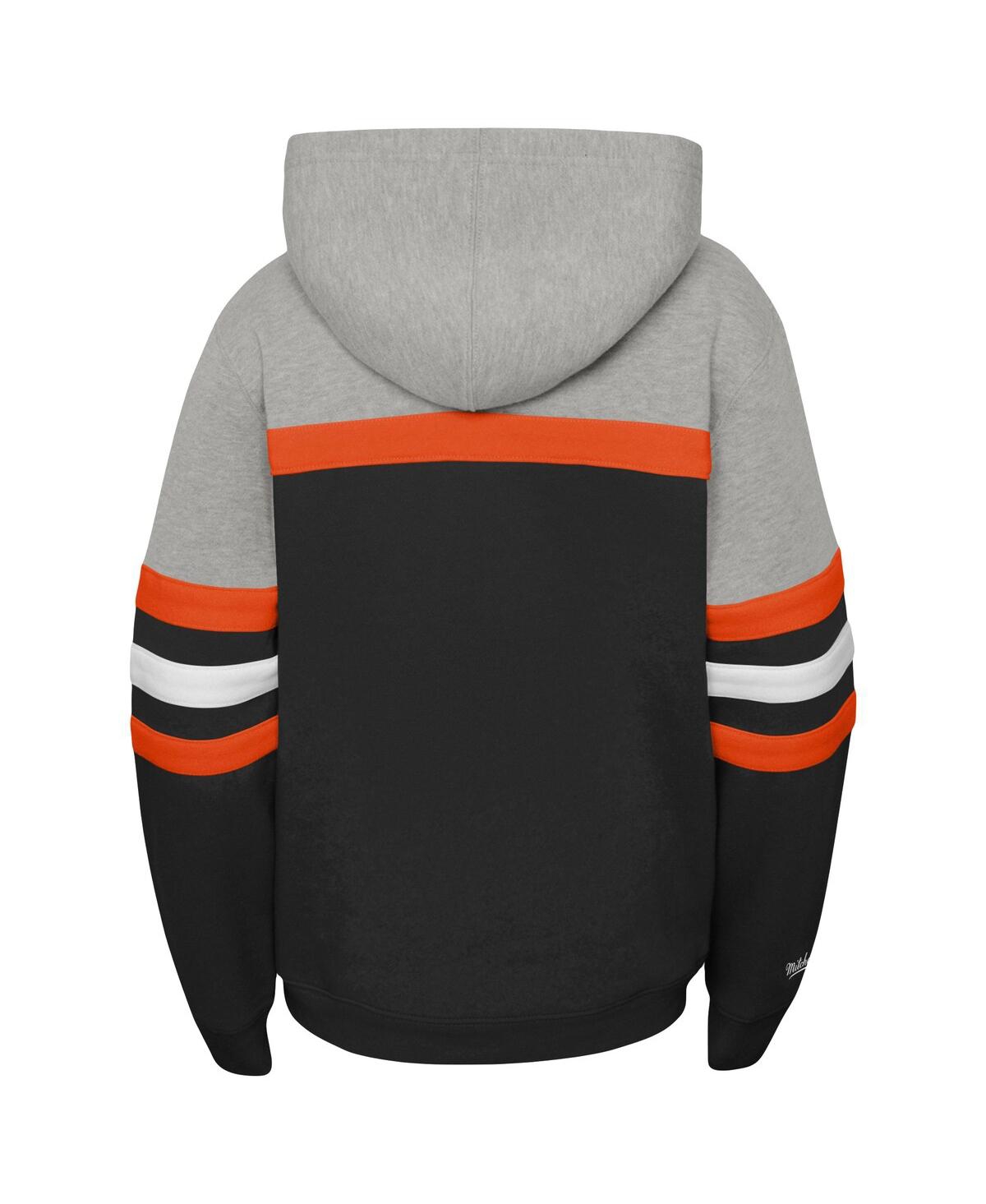Mitchell & Ness Big Boys Black Philadelphia Flyers Head Coach Pullover Hoodie In Black