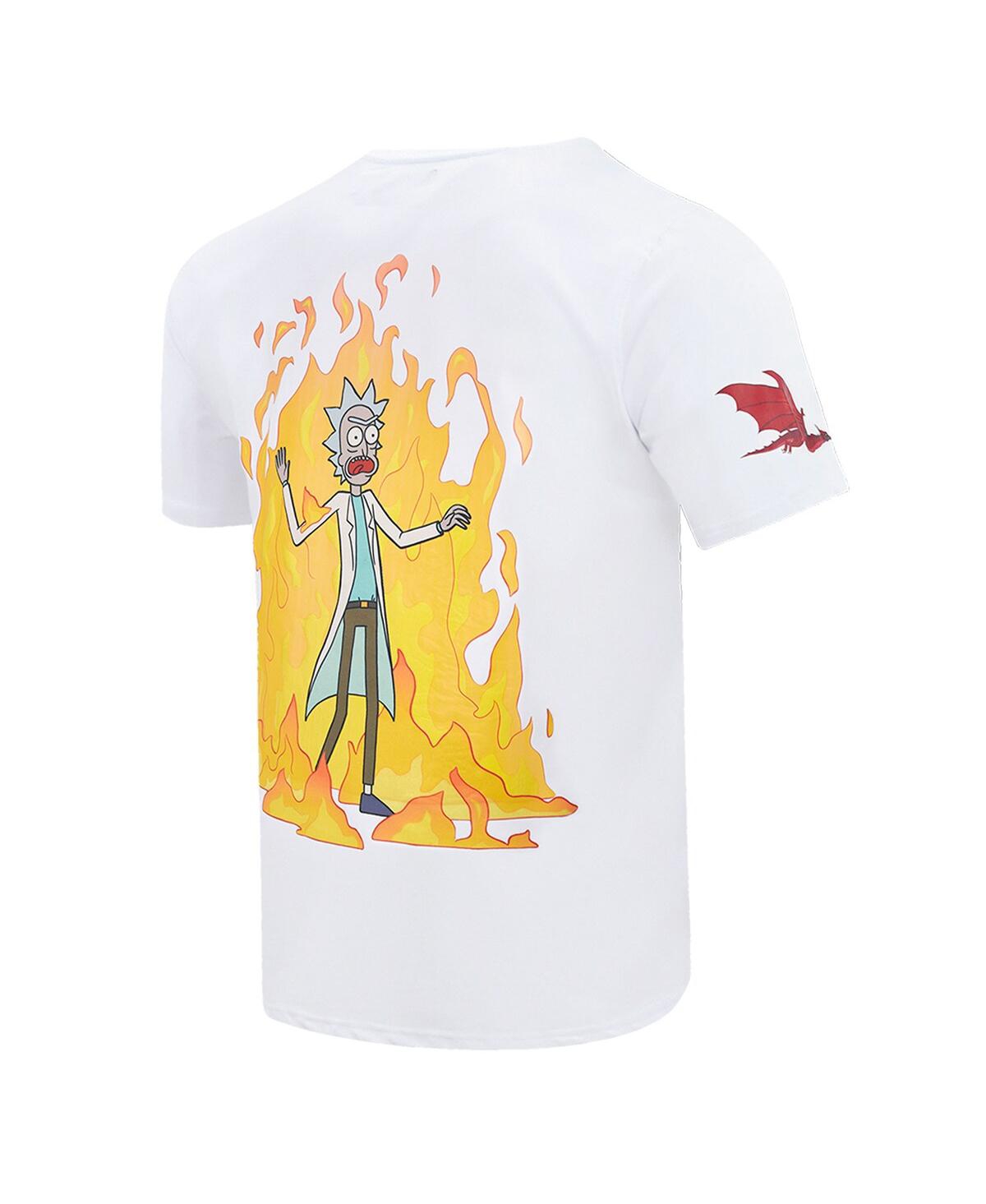 Shop Freeze Max Men's  White Rick And Morty Year Of The Dragon T-shirt