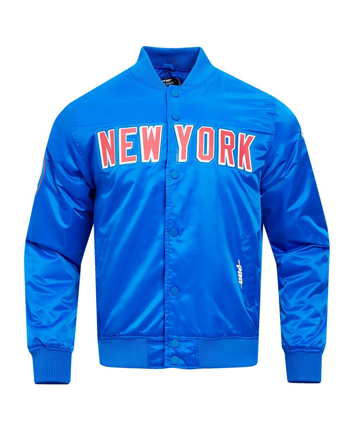 Men's Pro StandardNew York Rangers Classic Satin Full-Snap Jacket - Blue