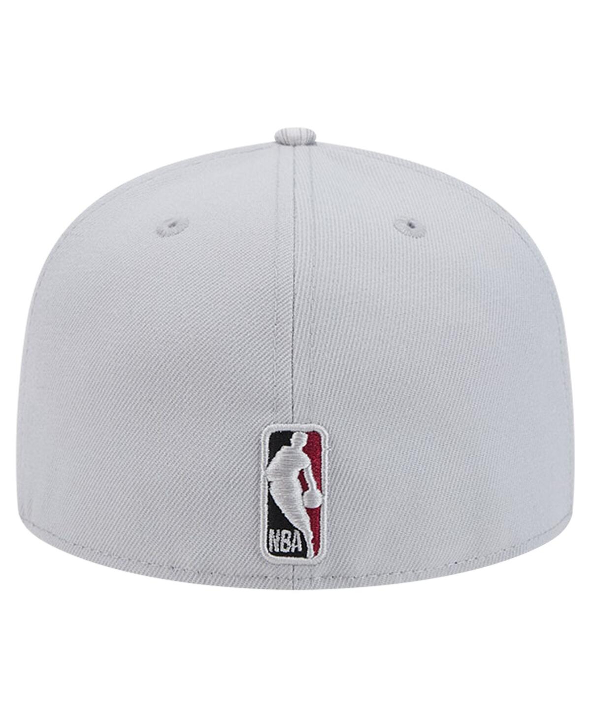 Men's New EraCleveland Cavaliers Active Color Camo Visor 59FIFTY Fitted Hat - Gray