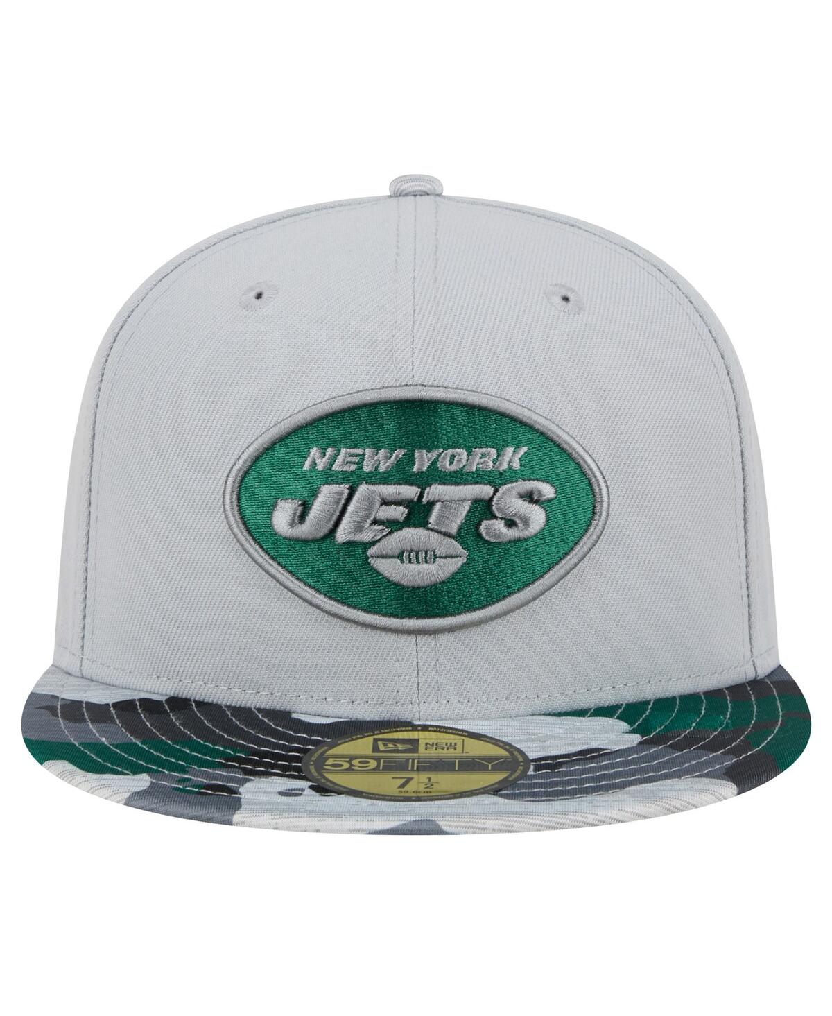 Men's New EraNew York Jets Active Camo 59FIFTY Fitted Hat - Gray