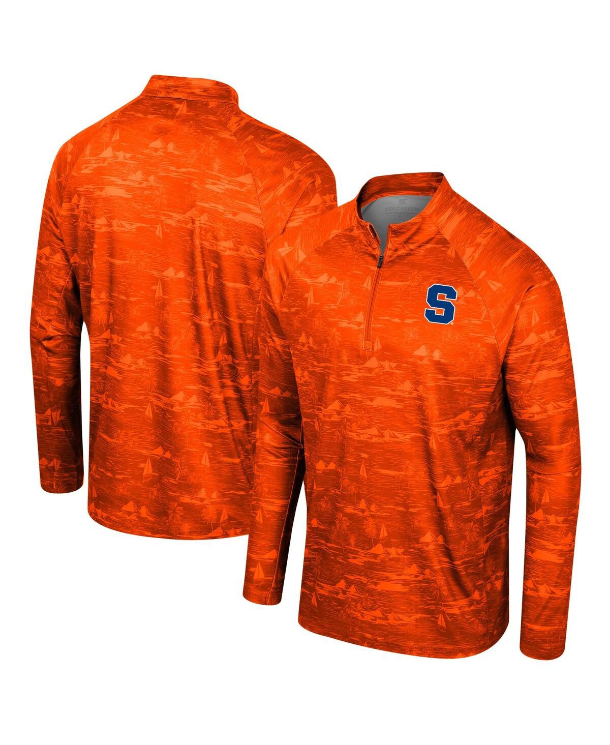 Shop Colosseum Men's  Orange Syracuse Orange Carson Raglan Quarter-zip Jacket