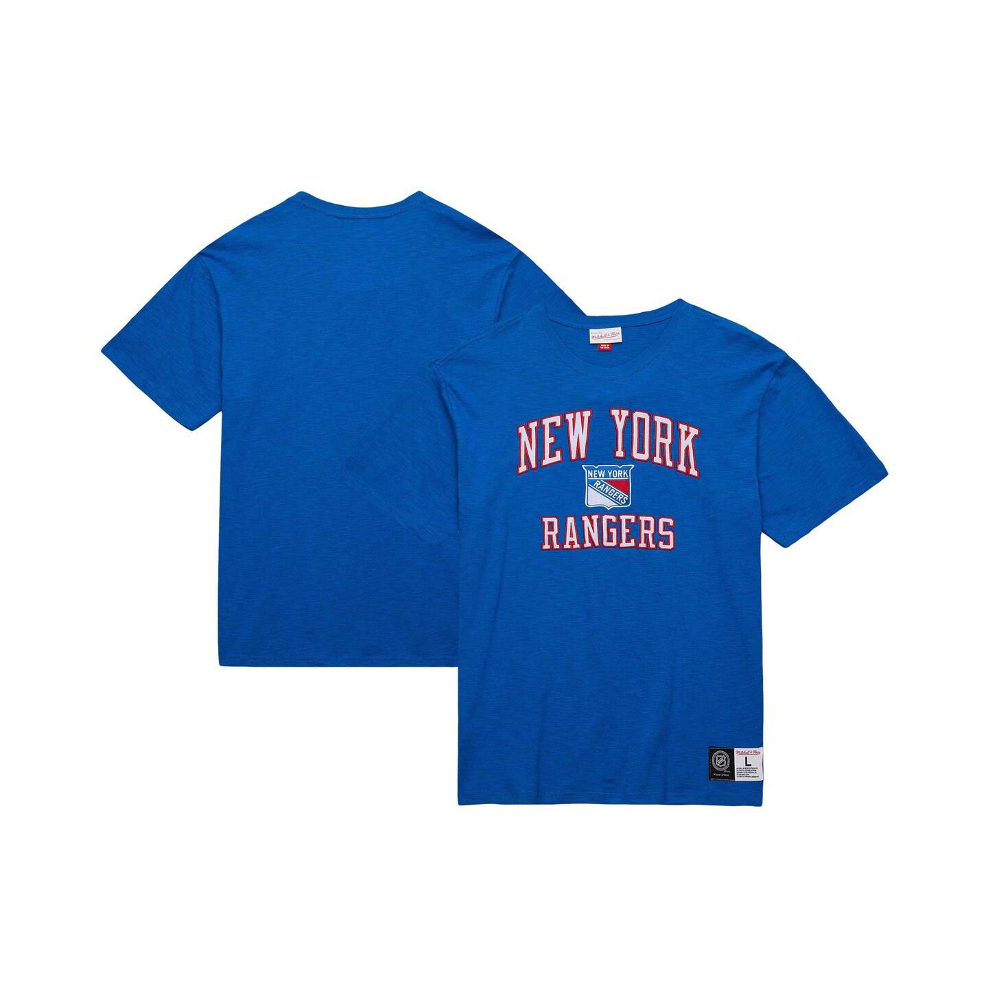 Мужская футболка Mitchell & Ness Blue New York Rangers Legendary Slub — фото 1