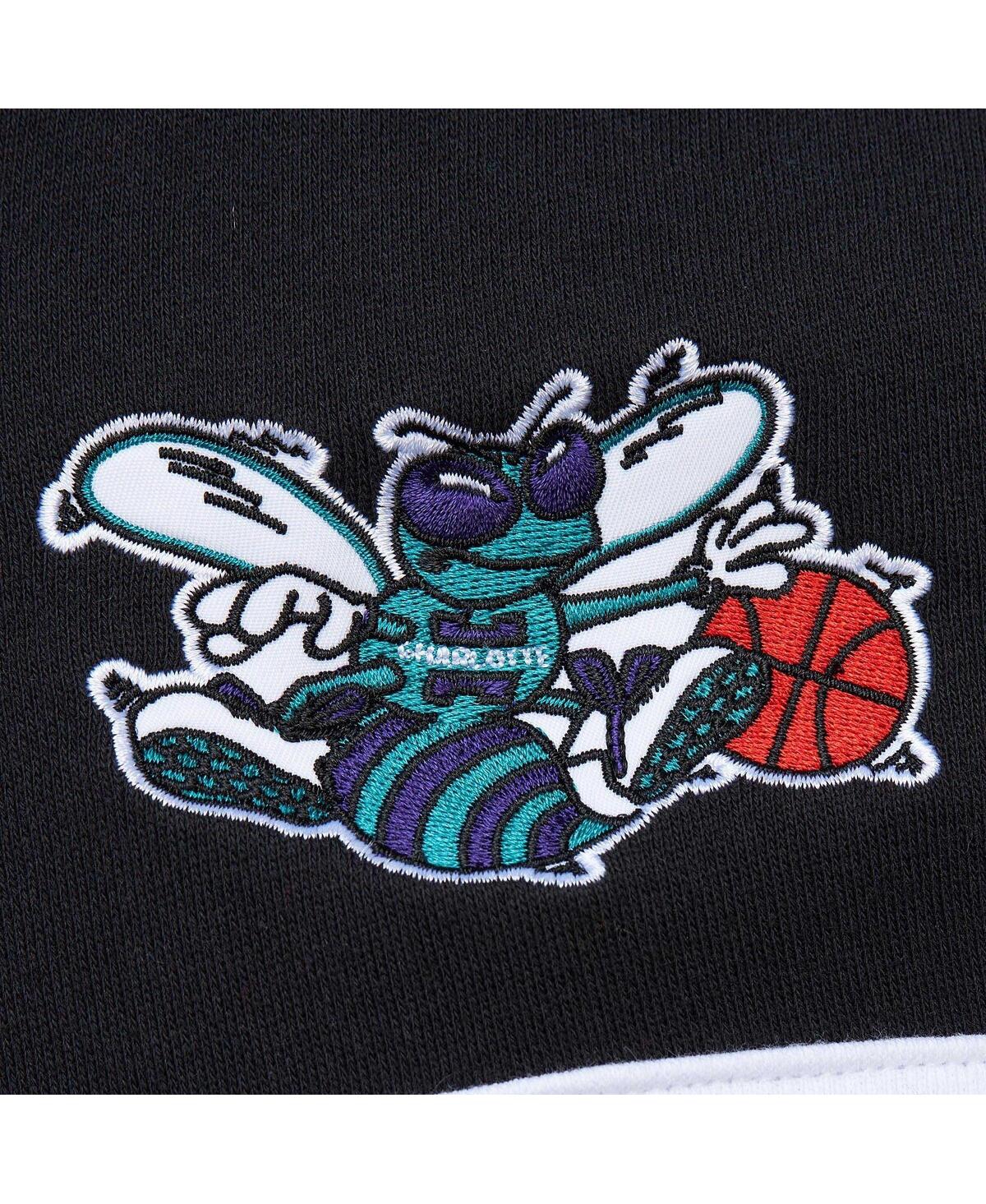 Men's Mitchell & Ness Black Charlotte Hornets Head Coach Pullover Hoodie - Black