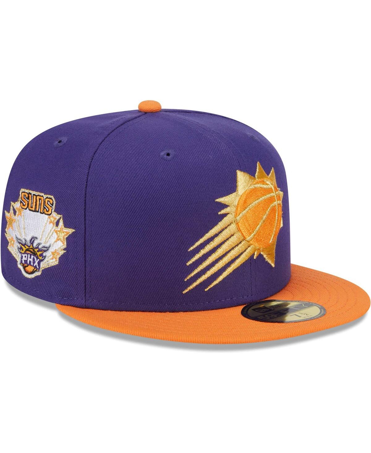 Men's New Era Purple, Orange Phoenix Suns Gameday Gold Pop Stars 59FIFTY Fitted Hat - Purple, Orange