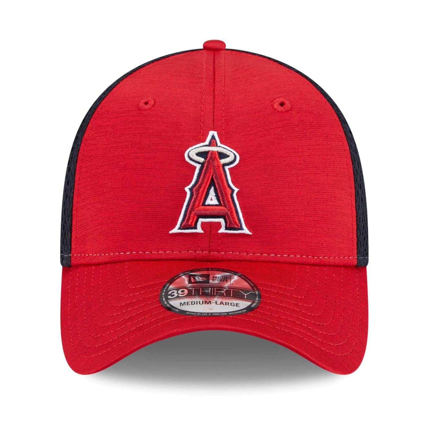 Мужская кепка New Era Red Los Angeles Angels Neo 39THIRTY Flex Hat — фото 2