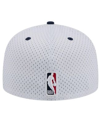 Men's White, Navy New Orleans Pelicans Throwback 2Tone 59FIFTY Fitted Hat