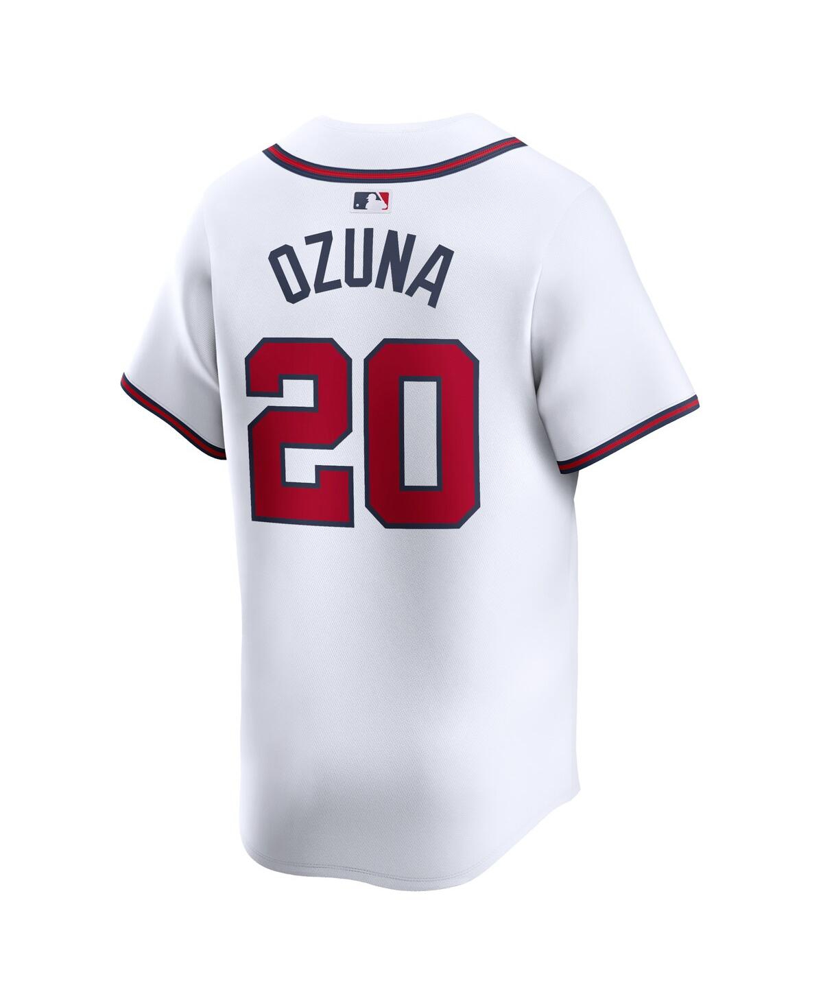 Men's Nike Marcell OzunaAtlanta Braves Home Limited Player Jersey - White