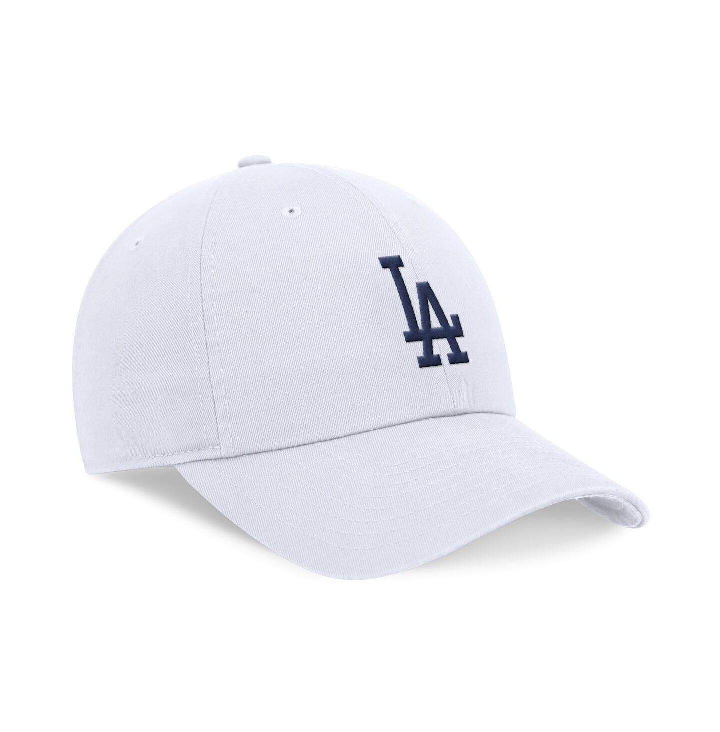 Мужская кепка Nike White Los Angeles Dodgers Evergreen Club Adjustable Hat — фото 2