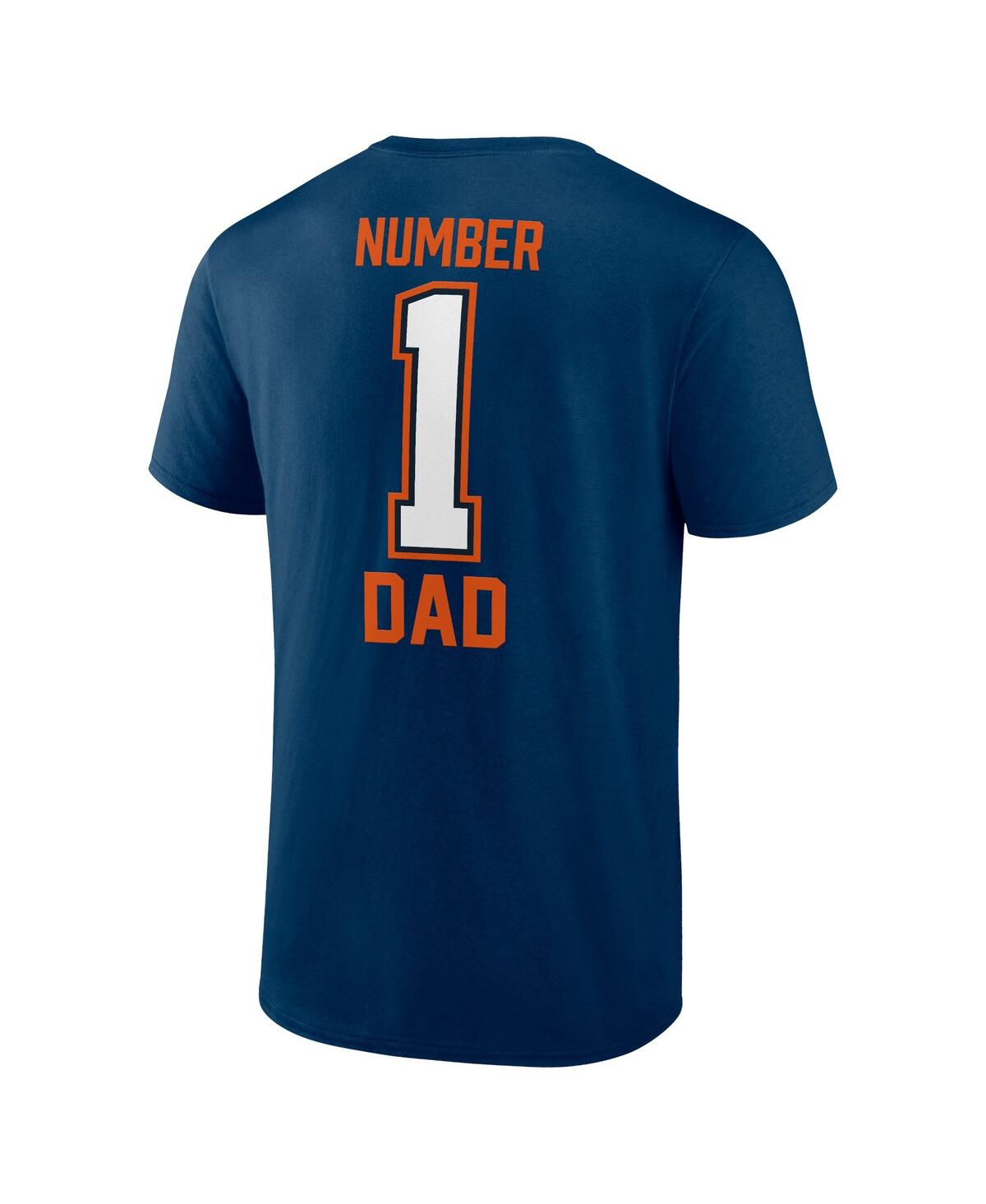 Shop Fanatics Men's  Navy Chicago Bears Father's Day T-shirt