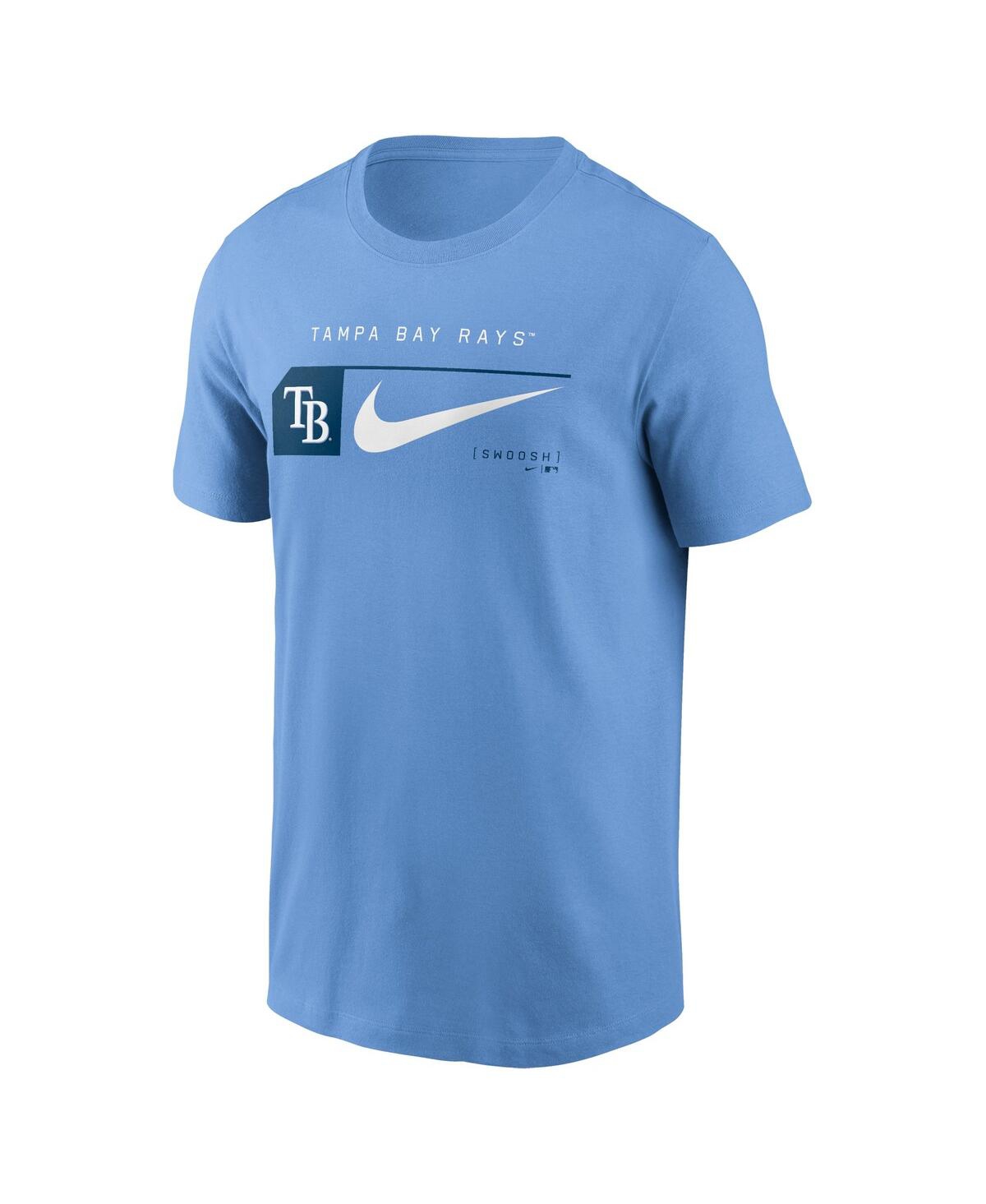 Men's NikeTampa Bay Rays Team Swoosh Lockup T-shirt - Light Blue