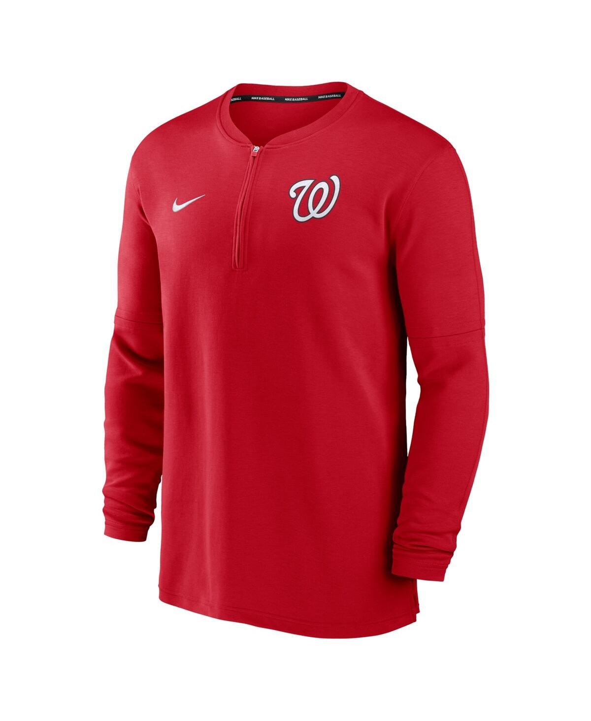 Men's NikeWashington Nationals Authentic Collection Game Time Performance Quarter-Zip Top - Red