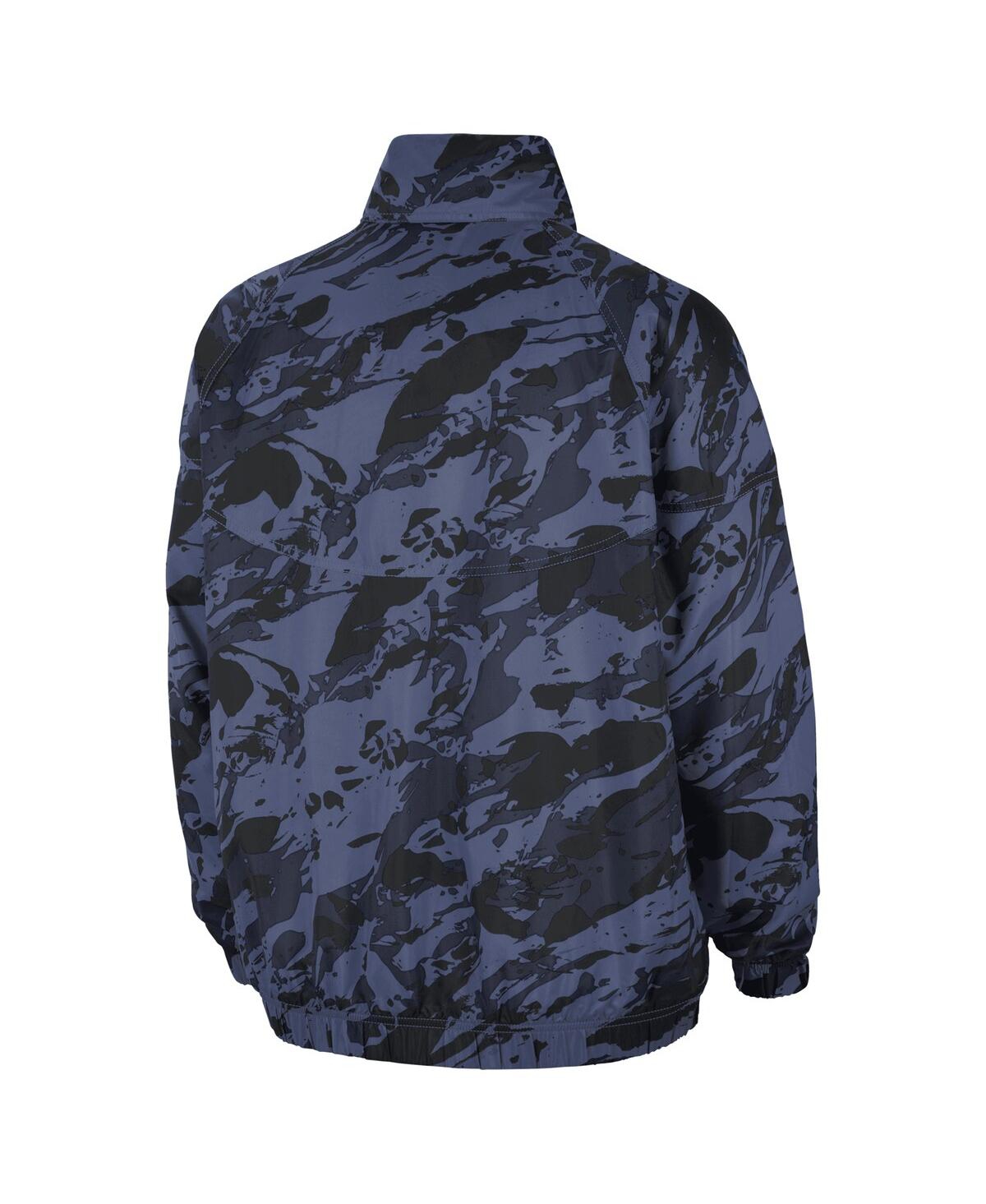 Shop Nike Men's  Navy North Carolina Tar Heels Anorak Half-zip Jacket
