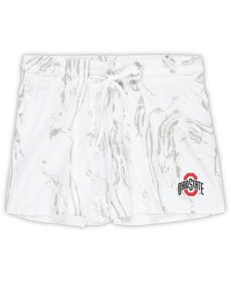 Women's Cream Ohio State Buckeyes Plus Size Marble Tank and Short Set
