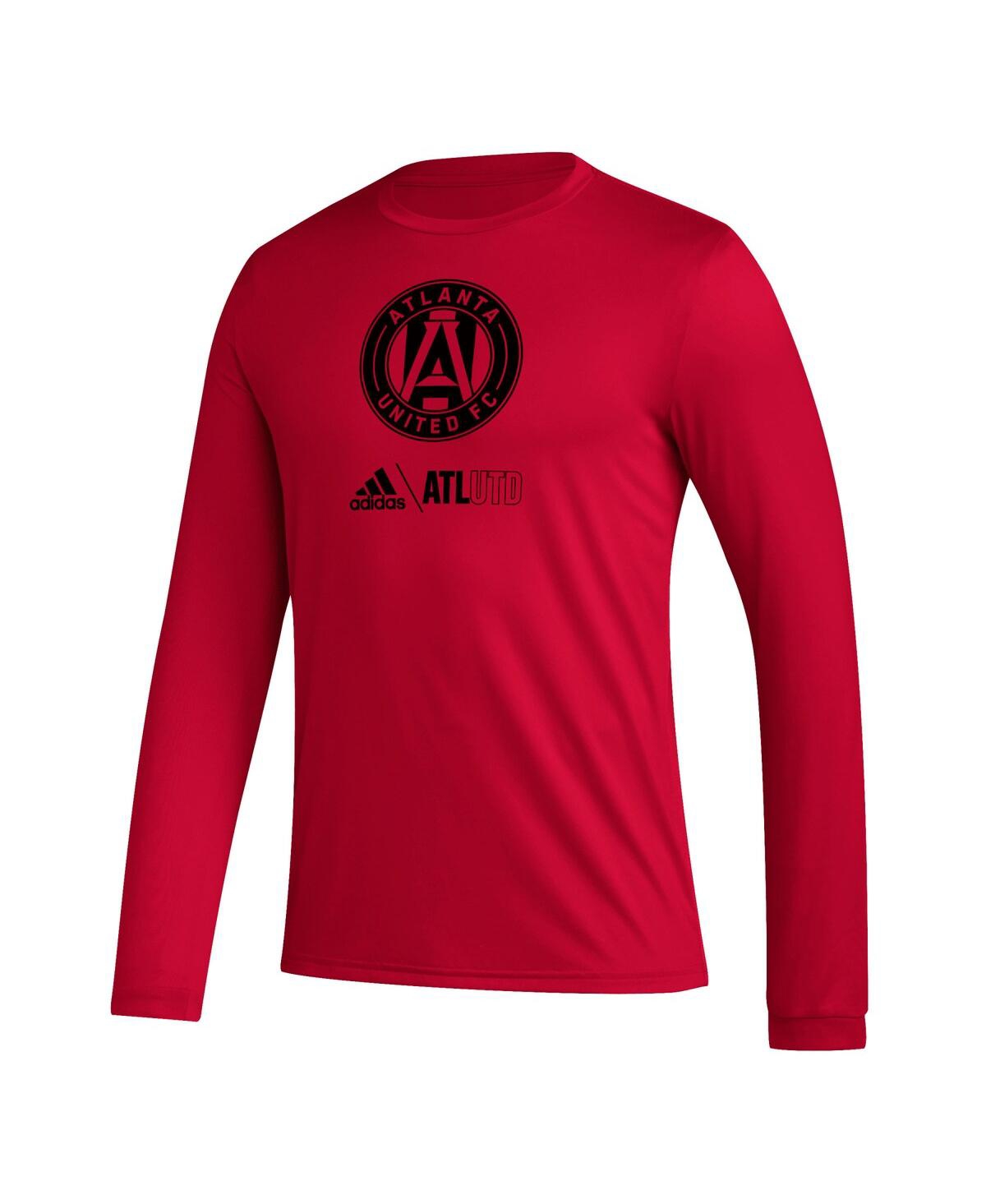 Shop Adidas Originals Men's Adidas Red Atlanta United Fc Icon Aeroready Long Sleeve T-shirt