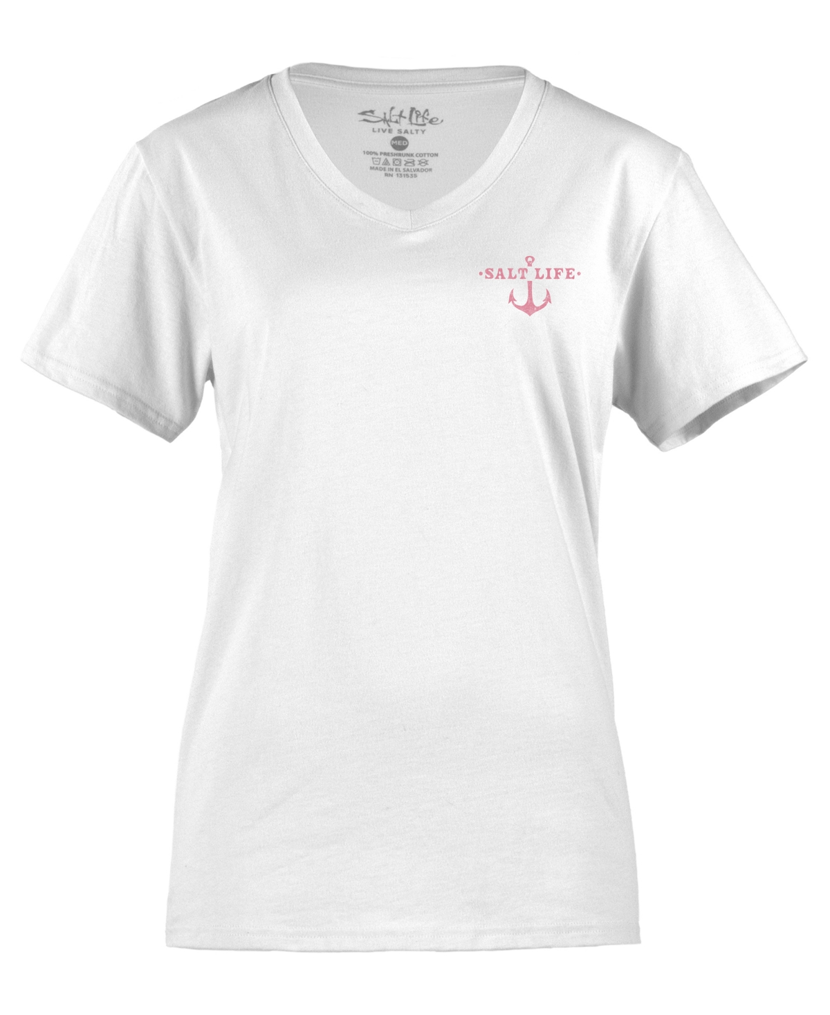 Women's Sea Yall Cotton Graphic V-Neck T-Shirt - White