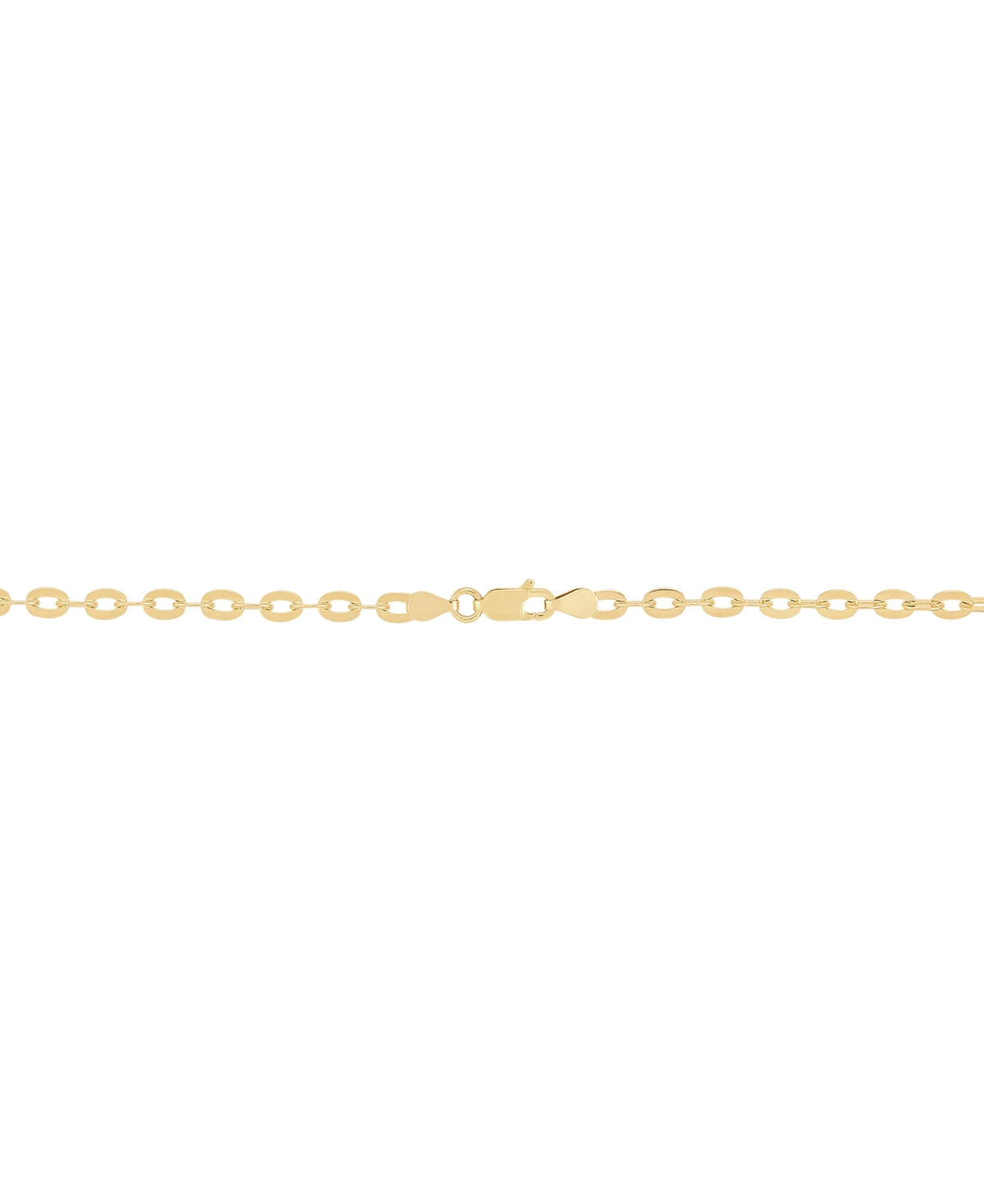 Italian Gold Polished Solid Cable Link 18