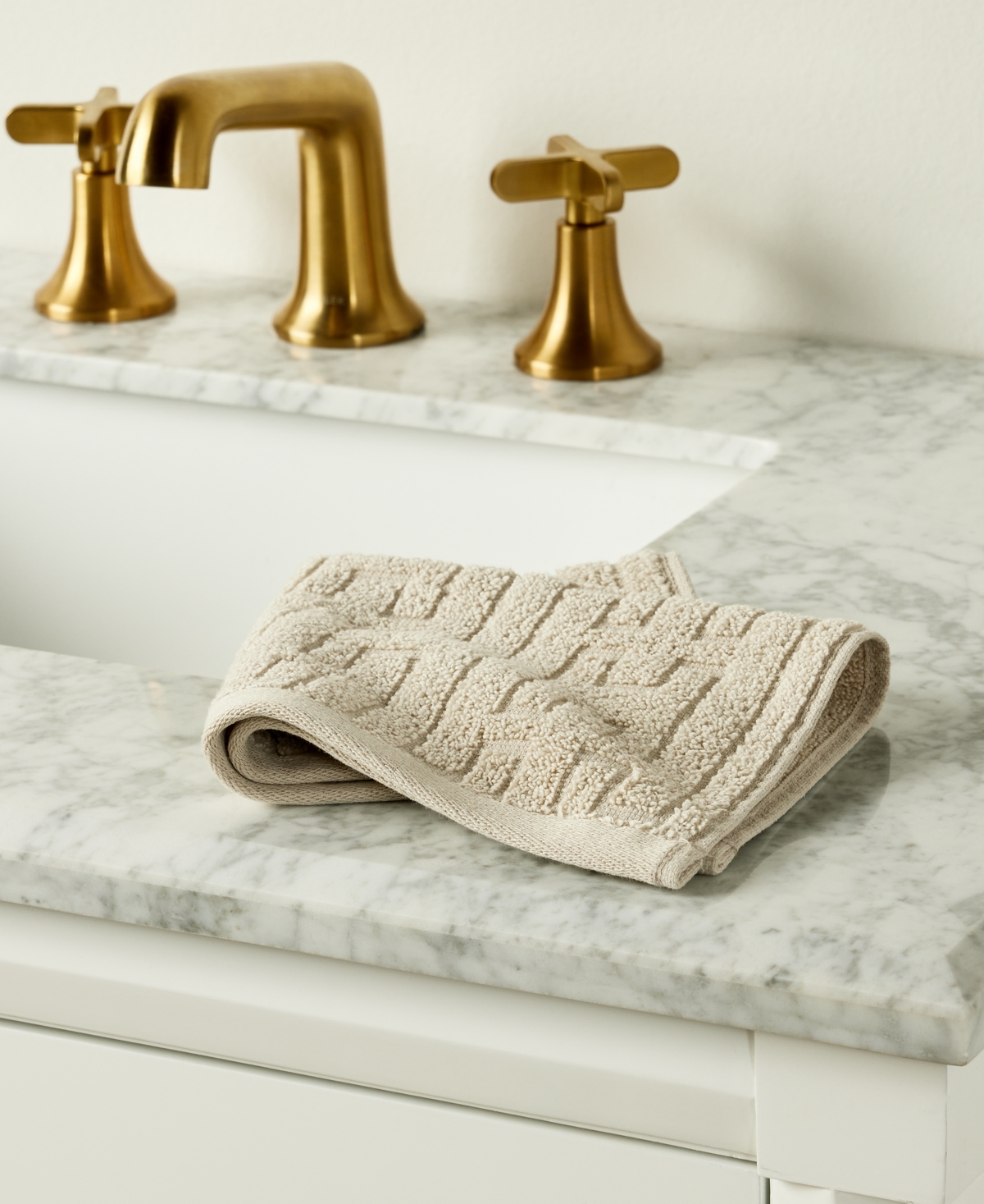 HOTEL COLLECTION SCULPTED CHAIN-LINK WASH TOWEL, 13" X 13", EXCLUSIVELY AT MACY'S 
