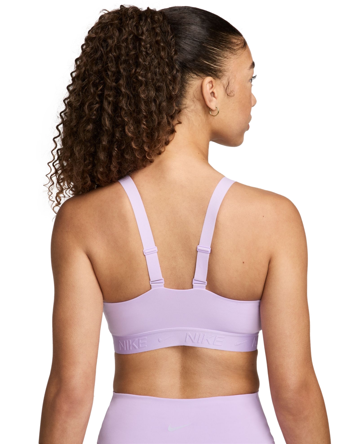 Nike Women's Indy Medium-Support Padded Adjustable Sports Bra -lilac Bloom