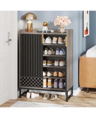 25-Pair 5-Tier Shoe Cabinet with Doors and Freestanding Storage Organizer for Bedroom, Hallway, Living Room