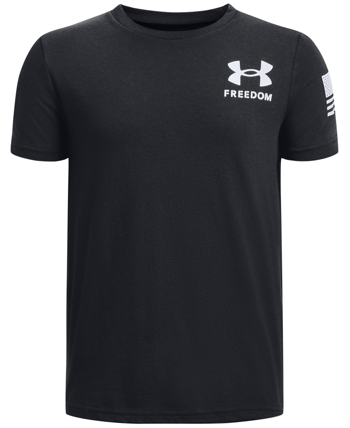 Under Armour Big Boys New B Freedom Flag T-shirt -white