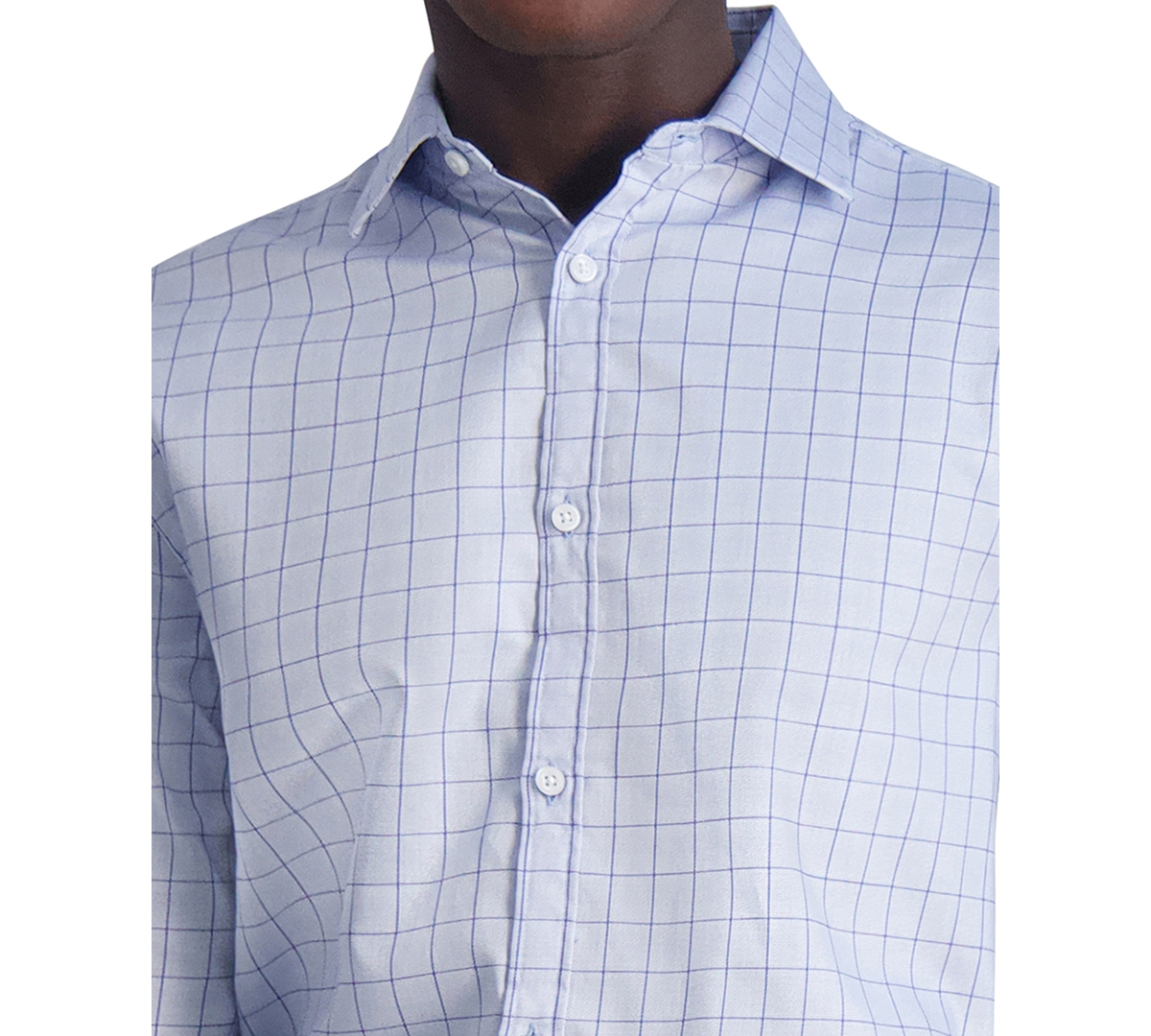 Karl Lagerfeld Paris Men's Slim-Fit Windowpane Woven Shirt