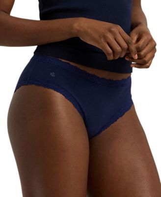 Women's Cotton & Lace Jersey Hipster Brief Underwear 4L0077