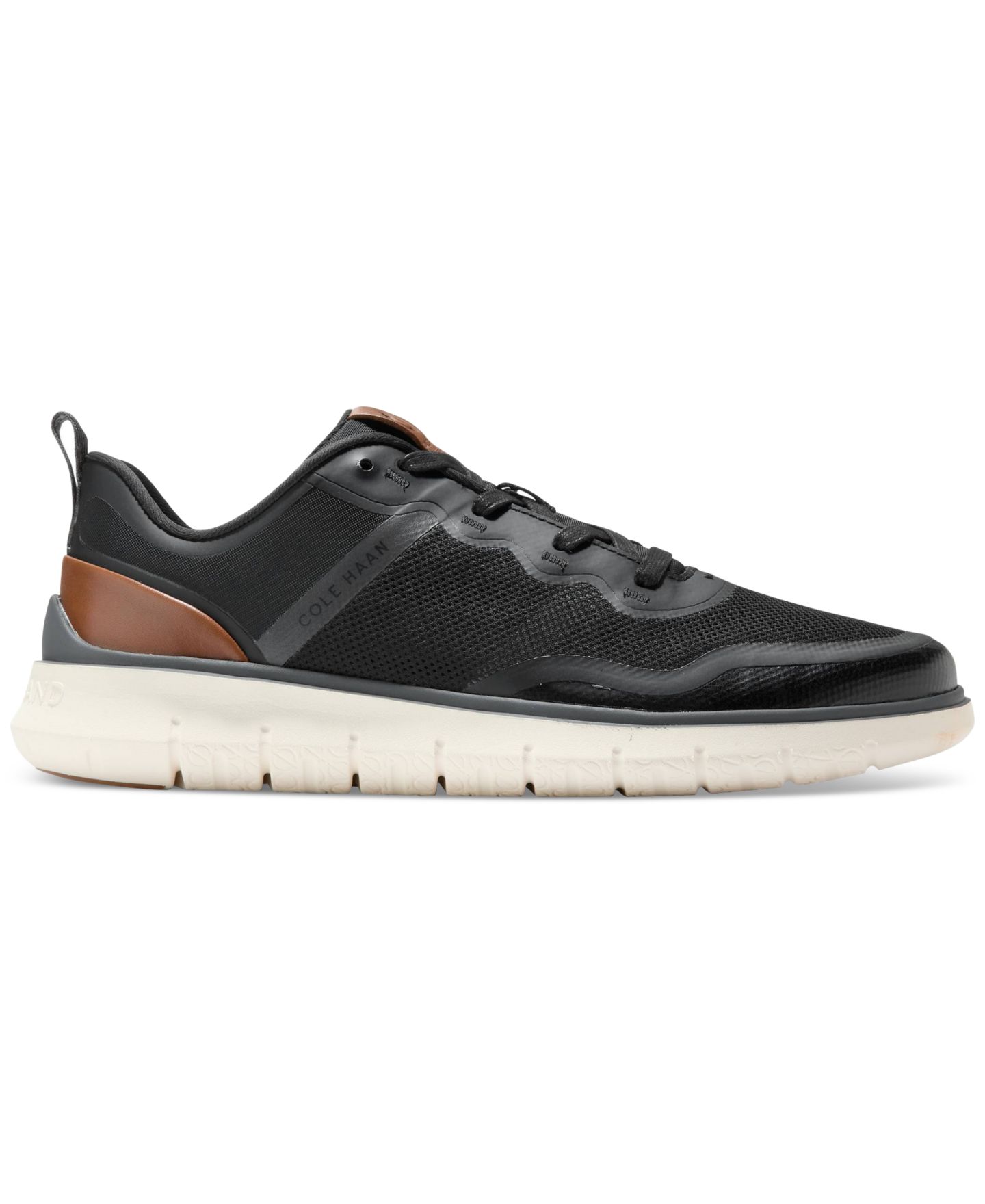 Мужские кроссовки Cole Haan Generation ZERØGRAND Stitchlite ™ Lace-Up, цвет: Чёрный рыжевато-коричневая слоновая кость — фото 2