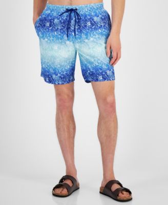 Club Room - Men's Hibiscus Quick-Dry Floral 7" Swim Trunks
