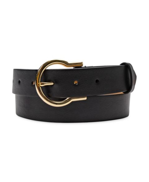Женский ремень Cole Haan Classic Hinged Buckle, цвет: Чёрный