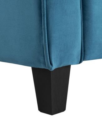 56.3" W Polyester Harvard Loveseat with Curved Arms