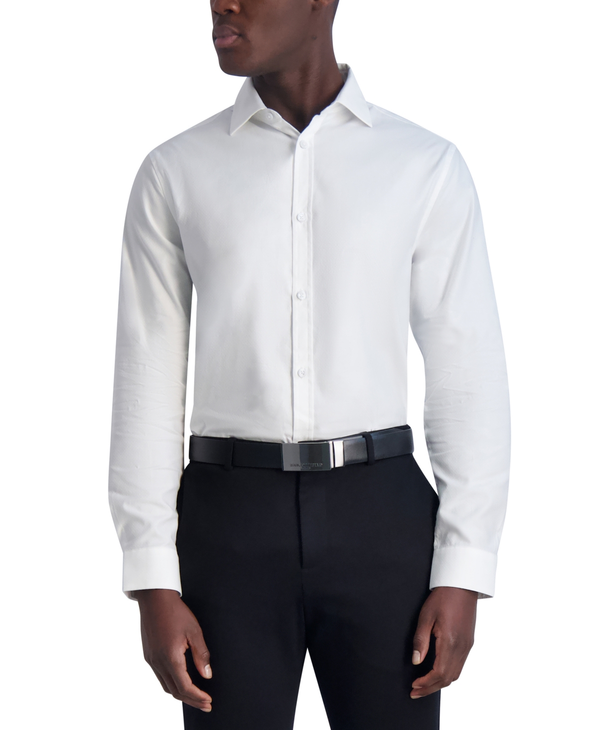 Karl Lagerfeld Paris Men's Slim-Fit Diamond Woven Shirt