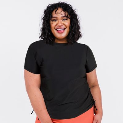Plus Size Mock Neck Adele Swim Top