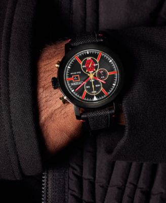 Eco-Drive Men's Chronograph Star Wars Darth Maul Mastermind Black Nylon & Leather Strap Watch 44mm