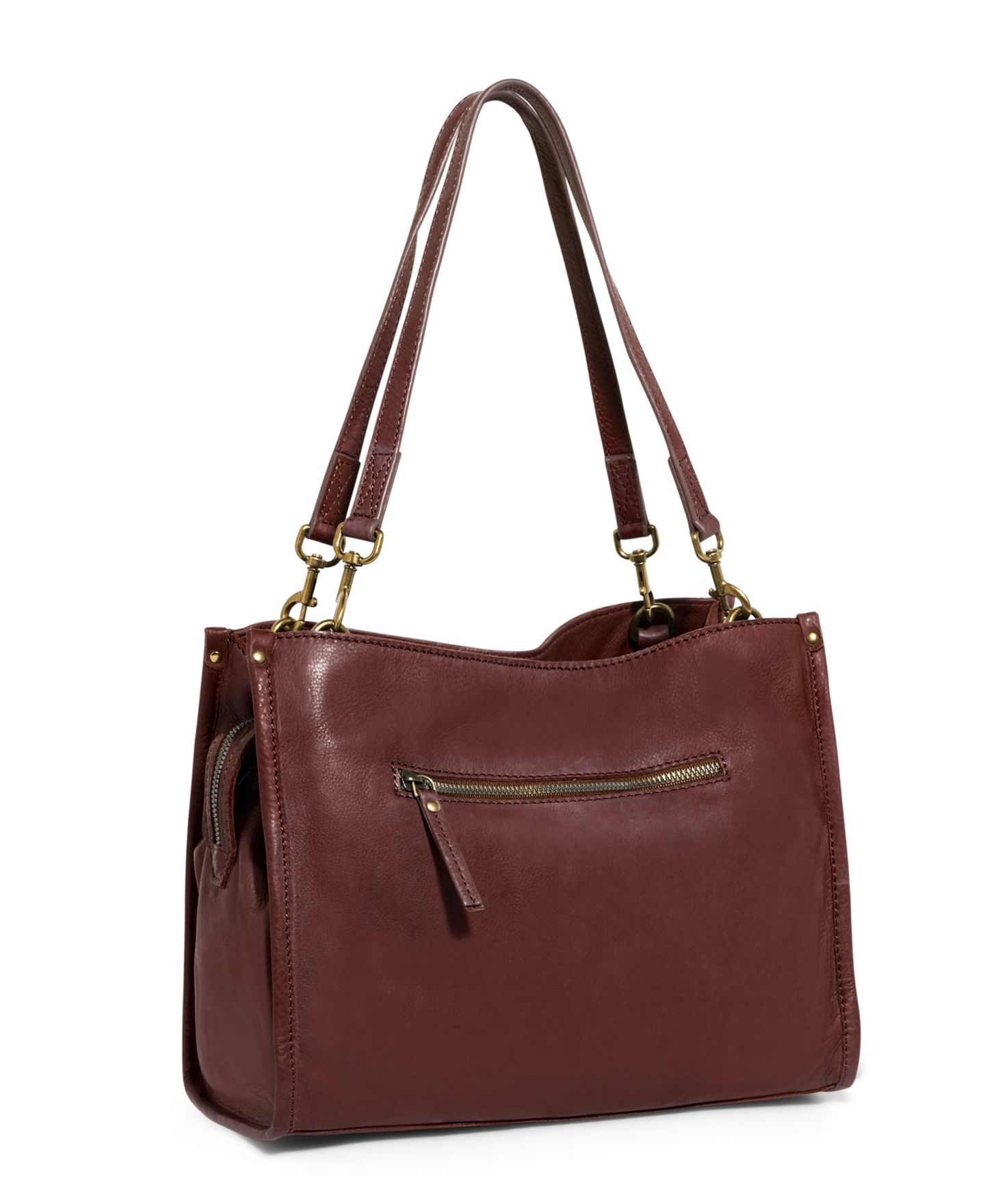 Женская сумка American Leather Co. Lenox Triple Entry Satchel, цвет: Гладкий — фото 2