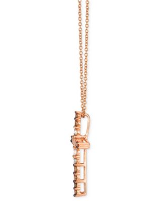Chocolate Ombr&eacute; Diamond Cross 18" Pendant Necklace (1/2 ct. t.w.) in 14k Gold (Also Available in Rose Gold or White Gold)
