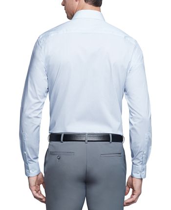 Calvin Klein Men's Extreme Slim Fit Wrinkle Free Stretch Dress Shirt Blue Size 15-15 1/2 34-35