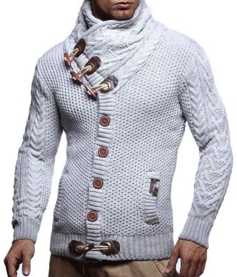 Men's Knitted Turtleneck Jacket - Winter Cardigan Sweaters for Men