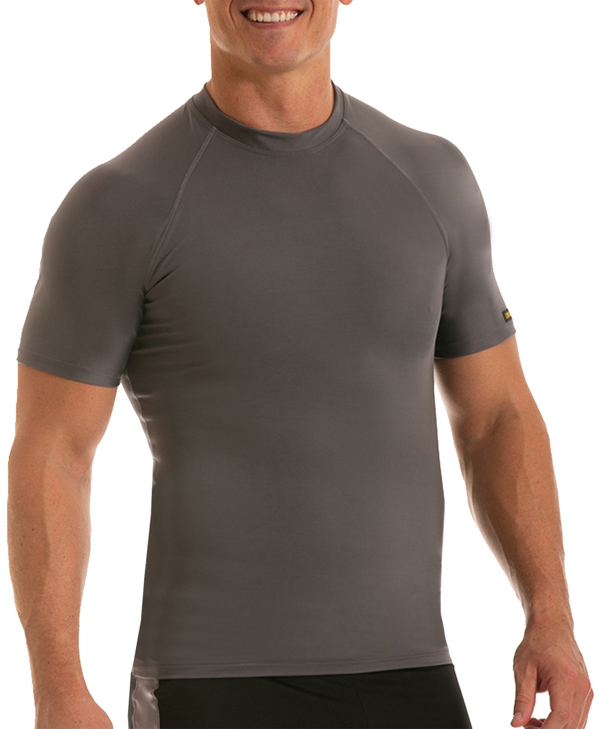 Instaslim Men's Activewear Raglan Short Sleeve Crewneck T-shirt