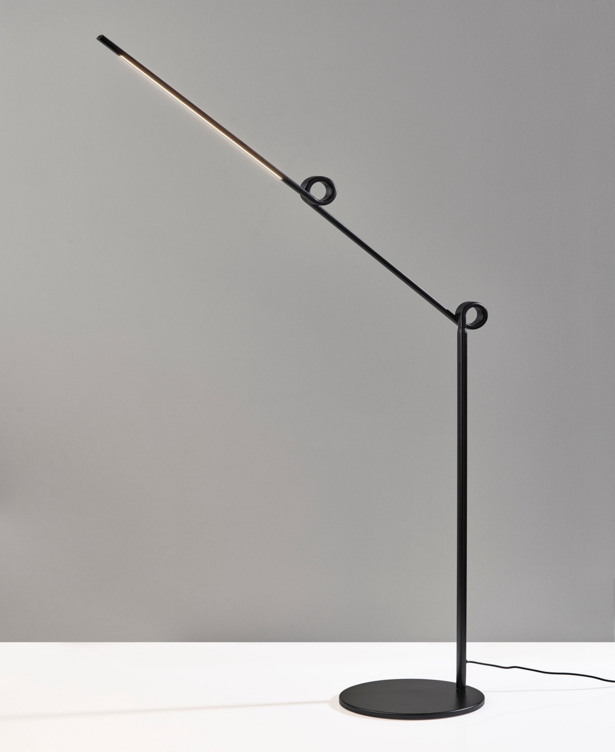 Adesso 69.5" Wall Washer, 45.5" Min. Led Floor Lamp In Black